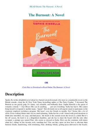 READ Books The Burnout A Novel