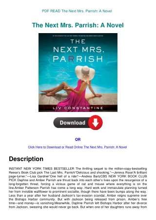 PDF READ The Next Mrs. Parrish A Novel