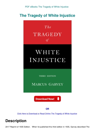 PDF eBooks The Tragedy of White Injustice