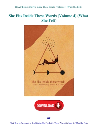 READ Books She Fits Inside These Words (Volume 4) (What She Felt)