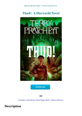 eBooks READ Thud! A Discworld Novel