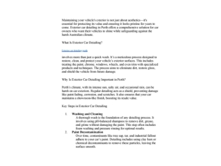 Ultimate Guide to Exterior Car Detailing in Perth