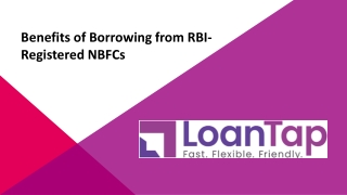 Benefits of Borrowing from RBI-Registered NBFCs