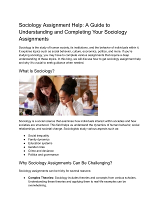 Sociology Assignment Help_ A Guide to Understanding and Completing Your Sociology Assignments