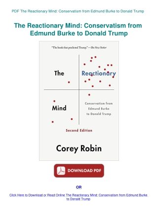 PDF The Reactionary Mind Conservatism from Edmund Burke to Donald Trump