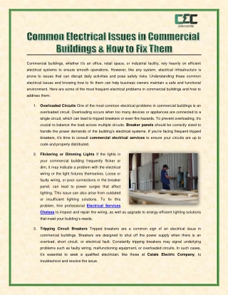 Common Electrical Issues in Commercial Buildings & How to Fix Them