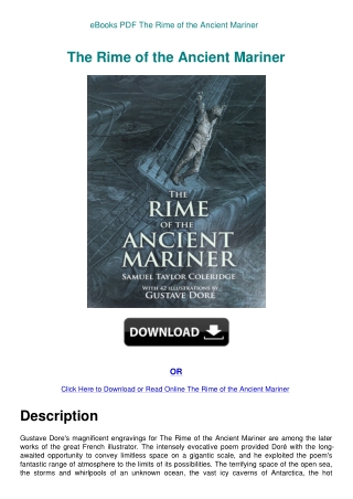 eBooks PDF The Rime of the Ancient Mariner