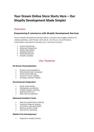 Shopify Website Development Services