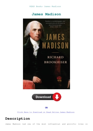 READ Books James Madison