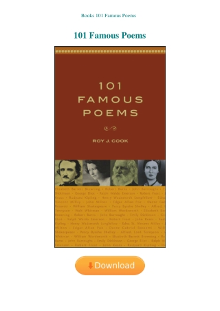 Books  101 Famous Poems