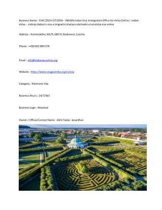 FOR CZECH CITIZENS - INDIAN Indian Visa Immigration Office for eVisa Online | In