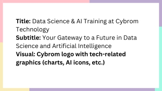 Data Science & AI Training at Cybrom Technology