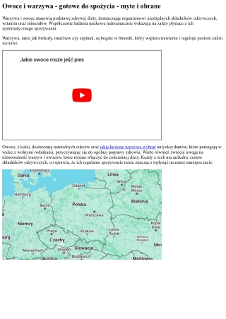 Owoce i warzywa - z certyfikatem HACCP - myte i obrane