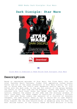 READ Books Dark Disciple Star Wars