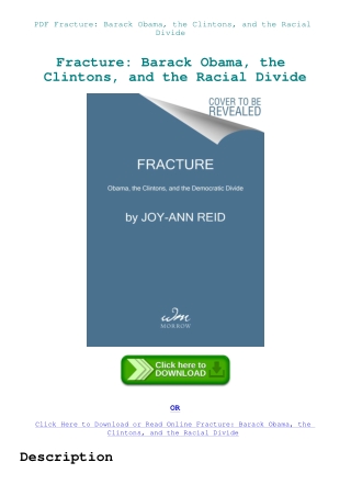 PDF Fracture Barack Obama  the Clintons  and the Racial Divide