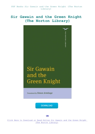 PDF Books Sir Gawain and the Green Knight (The Norton Library)