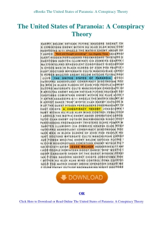 eBooks The United States of Paranoia A Conspiracy Theory