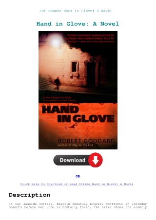 PDF eBooks Hand in Glove A Novel