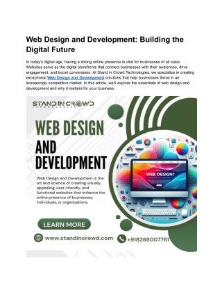 Web Design and Development_ Building the Digital Future
