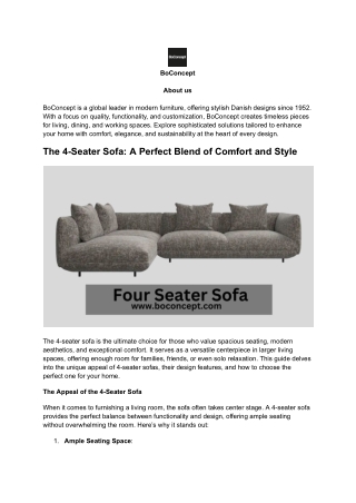 Four seater sofa