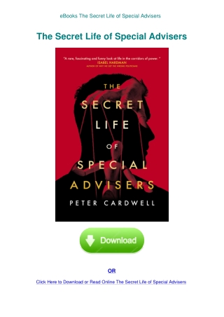 eBooks The Secret Life of Special Advisers