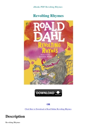 eBooks PDF Revolting Rhymes