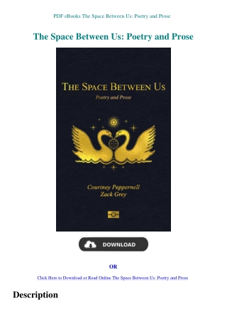 PDF eBooks The Space Between Us Poetry and Prose