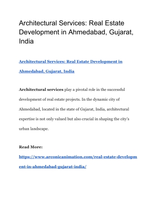 Architectural Services_ Real Estate Development in Ahmedabad, Gujarat, India