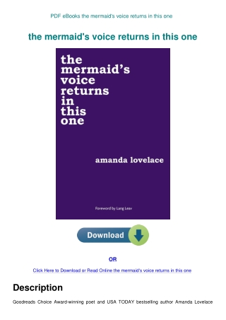 PDF eBooks the mermaid's voice returns in this one