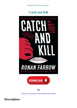 READ Books Catch and Kill