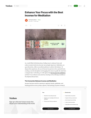 Elevate Your Meditation with Aromatic Incense