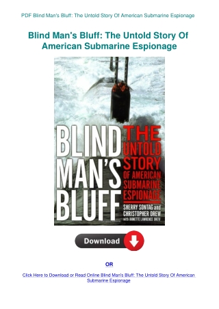 PDF Blind Man's Bluff The Untold Story Of American Submarine Espionage