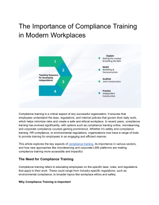 Microlearning for Compliance & ethics Training: Embrace Success, the MaxLearn Wa