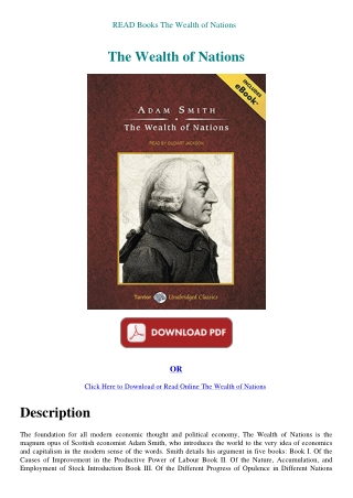 READ Books The Wealth of Nations