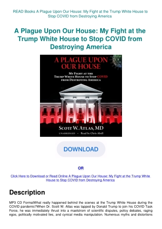 READ Books A Plague Upon Our House My Fight at the Trump White House to Stop COVID from Destroying A