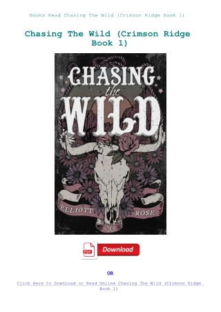 Books Read Chasing The Wild (Crimson Ridge Book 1)