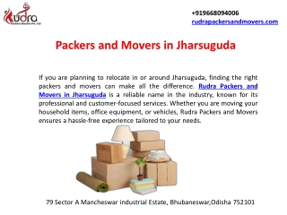 Packers and movers in Jharsuguda