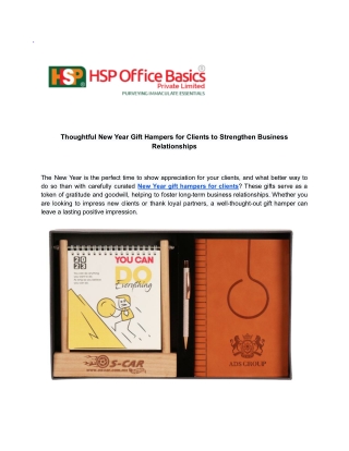 Thoughtful New Year Gift Hampers for Clients to Strengthen Business Relationship
