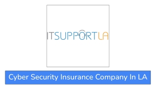 Cyber Security Insurance Company In LA