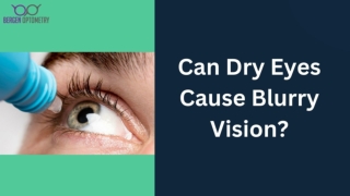 Can Dry Eyes Cause Blurry Vision