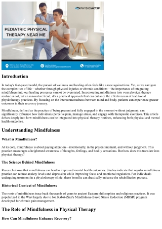 Incorporating Mindfulness into Your Physical Therapy Routine