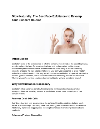 Glow Naturally_ The Best Face Exfoliators to Revamp Your Skincare Routine