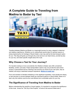 madina to badar taxi