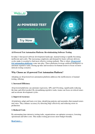 AI-Powered Test Automation Platform