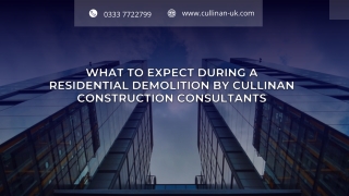 What to Expect During a Residential Demolition by Cullinan Construction Consultants