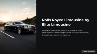 Rolls Royce Limousine: A Benchmark in Luxury Transportation