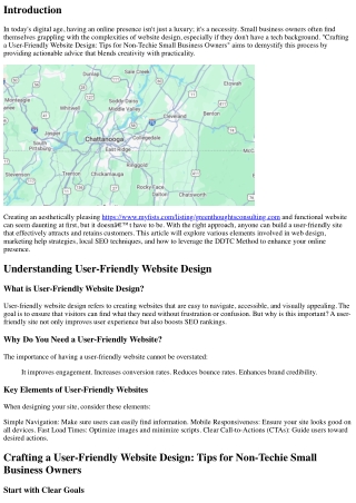 Crafting a User-Friendly Website Design: Tips for Non-Techie Small Business Owne