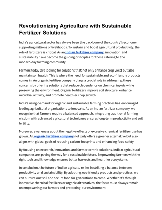 PDF_ Revolutionizing Agriculture with Sustainable Fertilizer Solutions