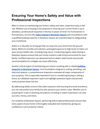 PDF_ Ensuring Your Home’s Safety and Value with Professional Inspections