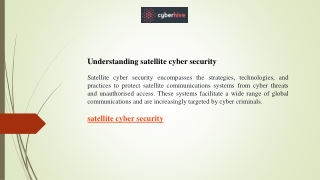 Satellite Cyber Security Solutions Protect Your Network